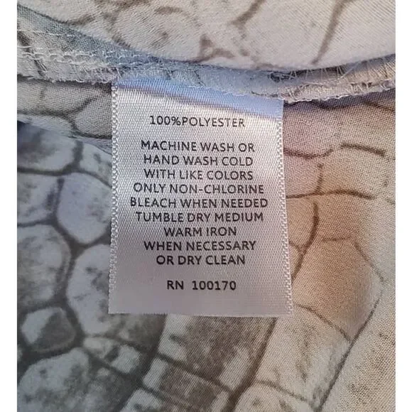 Cynthia Rowley Snake Skin Print Sleeveless Blouse Tank Large - Picture 4 of 5